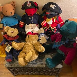 Colorful Plush Teddy Bear Set